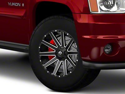 Fuel Wheels Contra Matte Black Milled 6-Lug Wheel; 18x9; -12mm Offset (07-14 Yukon)