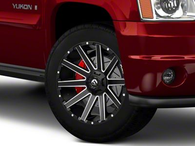 Fuel Wheels Contra Matte Black Milled 6-Lug Wheel; 20x9; 19mm Offset (07-14 Yukon)