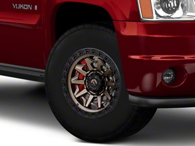 Fuel Wheels Covert Matte Bronze with Black Bead Ring 6-Lug Wheel; 17x9; 1mm Offset (07-14 Yukon)