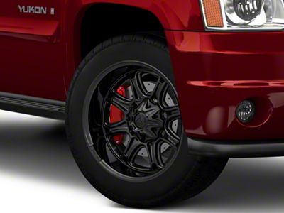 Fuel Wheels Darkstar Matte Black with Gloss Black Lip 6-Lug Wheel; 20x10; -18mm Offset (07-14 Yukon)