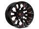 Fuel Wheels Flame Gloss Black Milled with Red Accents 6-Lug Wheel; 20x10; -18mm Offset (07-14 Yukon)
