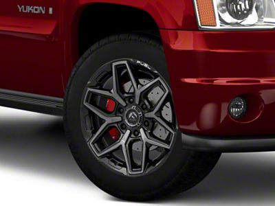 Fuel Wheels Flux Gloss Black Brushed with Gray Tint 6-Lug Wheel; 20x10; -18mm Offset (07-14 Yukon)