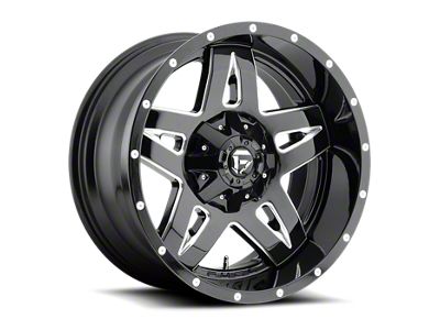 Fuel Wheels Full Blown Gloss Black Milled 6-Lug Wheel; 18x9; 14mm Offset (07-14 Yukon)