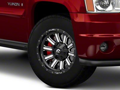 Fuel Wheels Hardline Gloss Black Milled 6-Lug Wheel; 18x9; 20mm Offset (07-14 Yukon)
