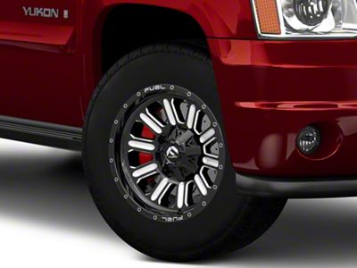Fuel Wheels Hardline Gloss Black Milled 6-Lug Wheel; 18x9; 20mm Offset (07-14 Yukon)