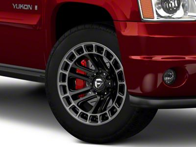 Fuel Wheels Heater Matte Black Double Dark Tint Machined 6-Lug Wheel; 20x9; 1mm Offset (07-14 Yukon)