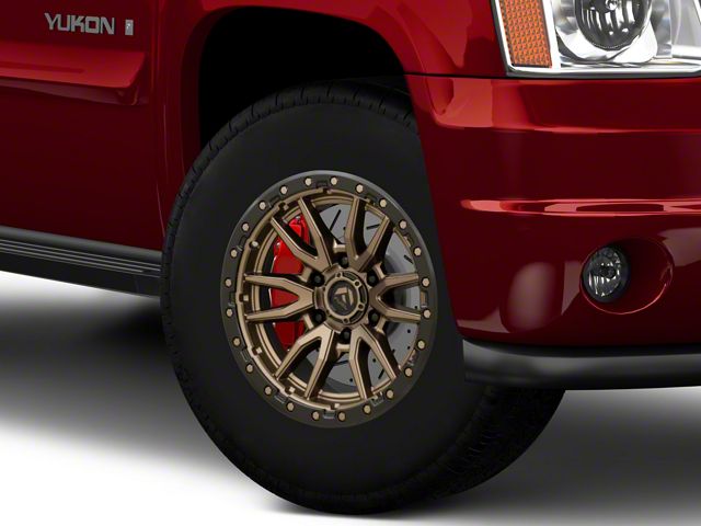 Fuel Wheels Rebel Matte Bronze with Black Bead Ring 6-Lug Wheel; 17x9; 1mm Offset (07-14 Yukon)