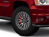 Fuel Wheels Rebel Matte Gunmetal with Black Bead Ring 6-Lug Wheel; 18x9; 1mm Offset (07-14 Yukon)