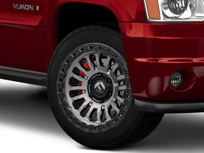 Fuel Wheels Rincon Matte Gunmetal with Matte Black Lip 6-Lug Wheel; 20x10; -18mm Offset (07-14 Yukon)