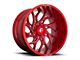 Fuel Wheels Runner Candy Red Milled 6-Lug Wheel; 24x14; -75mm Offset (07-14 Yukon)