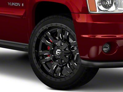 Fuel Wheels Sledge Gloss Black Milled 6-Lug Wheel; 22x10; -18mm Offset (07-14 Yukon)