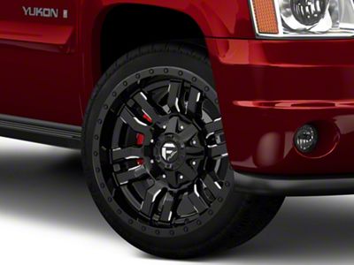 Fuel Wheels Sledge Gloss Black Milled 6-Lug Wheel; 22x9.5; 19mm Offset (07-14 Yukon)