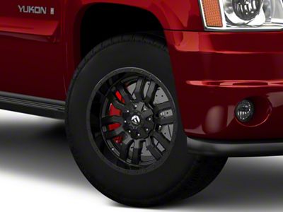 Fuel Wheels Sledge Matte Black with Gloss Black Lip 6-Lug Wheel; 18x8; 35mm Offset (07-14 Yukon)