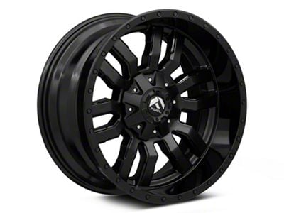 Fuel Wheels Sledge Matte Black with Gloss Black Lip 6-Lug Wheel; 20x12; -45mm Offset (07-14 Yukon)