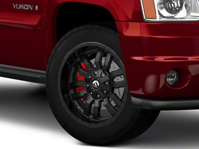 Fuel Wheels Sledge Matte Black with Gloss Black Lip 6-Lug Wheel; 20x9; 19mm Offset (07-14 Yukon)
