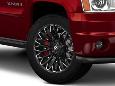 Fuel Wheels Strike Gloss Black Milled 6-Lug Wheel; 20x9; 1mm Offset (07-14 Yukon)