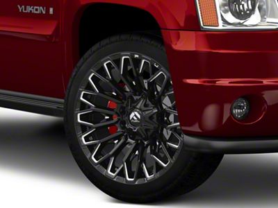 Fuel Wheels Strike Gloss Black Milled 6-Lug Wheel; 22x10; -18mm Offset (07-14 Yukon)