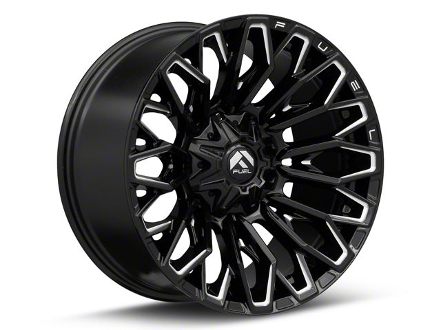 Fuel Wheels Strike Gloss Black Milled 6-Lug Wheel; 22x12; -44mm Offset (07-14 Yukon)
