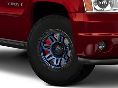 Fuel Wheels Syndicate Dark Blue with Black Ring 6-Lug Wheel; 17x9; 1mm Offset (07-14 Yukon)