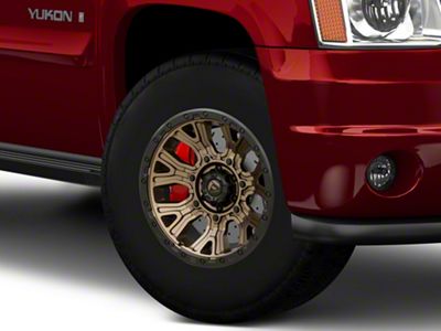 Fuel Wheels Traction Matte Bronze with Black Ring 6-Lug Wheel; 17x9; -12mm Offset (07-14 Yukon)
