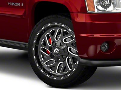 Fuel Wheels Triton Gloss Black Milled 6-Lug Wheel; 22x9.5; 19mm Offset (07-14 Yukon)