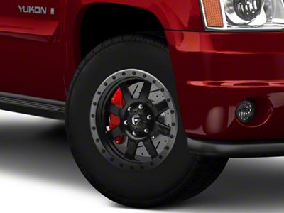 Fuel Wheels Trophy Matte Black with Anthracite Ring 6-Lug Wheel; 17x8.5; 6mm Offset (07-14 Yukon)