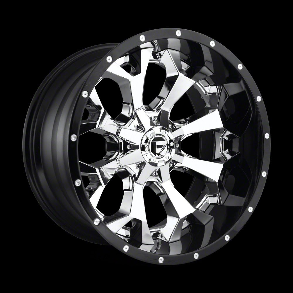 Fuel Wheels F-250 Super Duty Assault Chrome with Gloss Black Lip 8-Lug ...