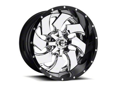 Fuel Wheels Cleaver Chrome with Gloss Black Lip 8-Lug Wheel; 20x12; -44mm Offset (08-10 F-250 Super Duty)