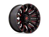 Fuel Wheels Quake Gloss Black Milled with Red Tint 8-Lug Wheel; 20x10; -18mm Offset (08-10 F-250 Super Duty)