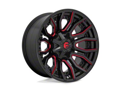 Fuel Wheels Rage Gloss Black with Red Tinted Clear 8-Lug Wheel; 20x10; -18mm Offset (08-10 F-250 Super Duty)