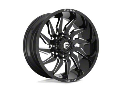 Fuel Wheels Saber Gloss Black Milled 8-Lug Wheel; 22x12; -44mm Offset (08-10 F-250 Super Duty)