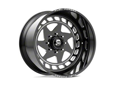 Fuel Wheels Zillion Gloss Black Milled 8-Lug Wheel; Right Directional; 22x11; 0mm Offset (08-10 F-250 Super Duty)
