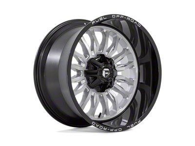 Fuel Wheels Arc Silver Brushed Face with Milled Black Lip 8-Lug Wheel; 22x12; -44mm Offset (08-10 F-350 Super Duty SRW)