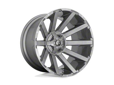 Fuel Wheels Contra Platinum Brushed Gunmetal with Tinted Clear 8-Lug Wheel; 24x14; -75mm Offset (08-10 F-350 Super Duty SRW)