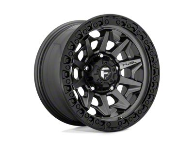 Fuel Wheels Covert Matte Gunmetal with Black Bead Ring 8-Lug Wheel; 18x9; 20mm Offset (08-10 F-350 Super Duty SRW)