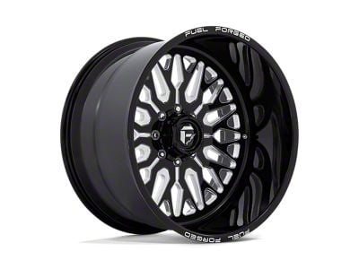 Fuel Wheels Grin Gloss Black Milled 8-Lug Wheel; 22x11; 0mm Offset (08-10 F-350 Super Duty SRW)