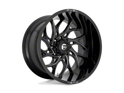 Fuel Wheels Runner Gloss Black Milled 8-Lug Wheel; 24x14; -75mm Offset (08-10 F-350 Super Duty SRW)