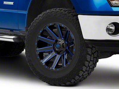 Fuel Wheels Contra Gloss Black with Blue Tinted Clear 6-Lug Wheel; 18x9; 1mm Offset (09-14 F-150)