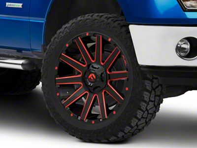 Fuel Wheels Contra Gloss Black with Red Tinted Clear 6-Lug Wheel; 22x12; -43mm Offset (09-14 F-150)