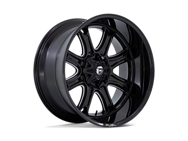 Fuel Wheels Darkstar Gloss Black Milled 6-Lug Wheel; 20x9; 1mm Offset (09-14 F-150)