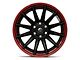 Fuel Wheels Fusion Forged Burn Matte Black with Candy Red Lip 6-Lug Wheel; 20x10; -18mm Offset (09-14 F-150)