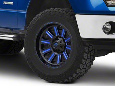 Fuel Wheels Hardline Gloss Black with Blue Tinted Clear 6-Lug Wheel; 18x9; -12mm Offset (09-14 F-150)