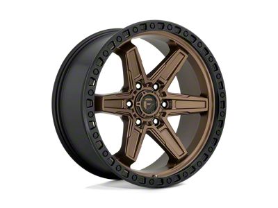 Fuel Wheels Kicker Matte Bronze with Black Bead Ring 6-Lug Wheel; 20x9; 1mm Offset (09-14 F-150)