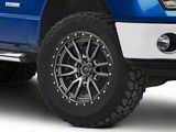 Fuel Wheels Rebel Matte Gunmetal with Black Simulated Bead Ring 6-Lug Wheel; 20x9; 20mm Offset (09-14 F-150)
