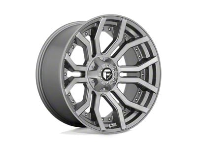 Fuel Wheels Rage Platinum Brushed Gunmetal with Tinted Clear 5-Lug Wheel; 22x10; -18mm Offset (09-18 RAM 1500)