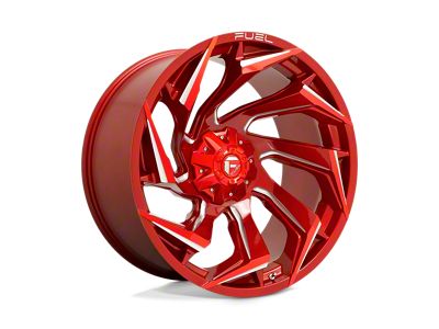 Fuel Wheels Reaction Candy Red Milled 5-Lug Wheel; 24x12; -44mm Offset (09-18 RAM 1500)