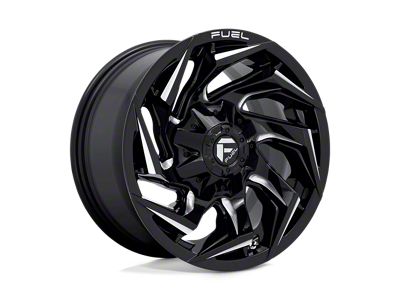 Fuel Wheels Reaction Gloss Black Milled 5-Lug Wheel; 17x9; -12mm Offset (09-18 RAM 1500)