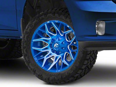 Fuel Wheels Twitch Anodized Blue Milled 5-Lug Wheel; 20x9; 1mm Offset (09-18 RAM 1500)