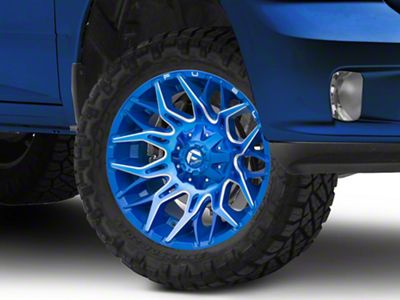 Fuel Wheels Twitch Anodized Blue Milled 5-Lug Wheel; 20x9; 1mm Offset (09-18 RAM 1500)