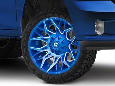 Fuel Wheels Twitch Anodized Blue Milled 5-Lug Wheel; 22x10; -18mm Offset (09-18 RAM 1500)